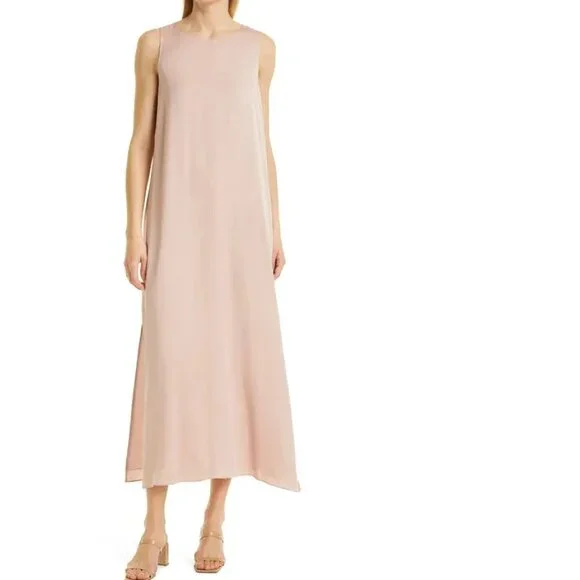 Nordstrom | Dresses | Nwt Nordstrom Signature Stretch Silk Tank Dress Pink  Adobe Size 8 | Poshmark